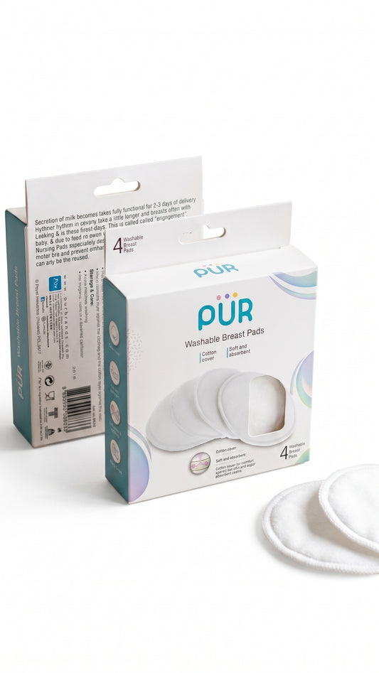 PUR Washable Breast Pads 4pc