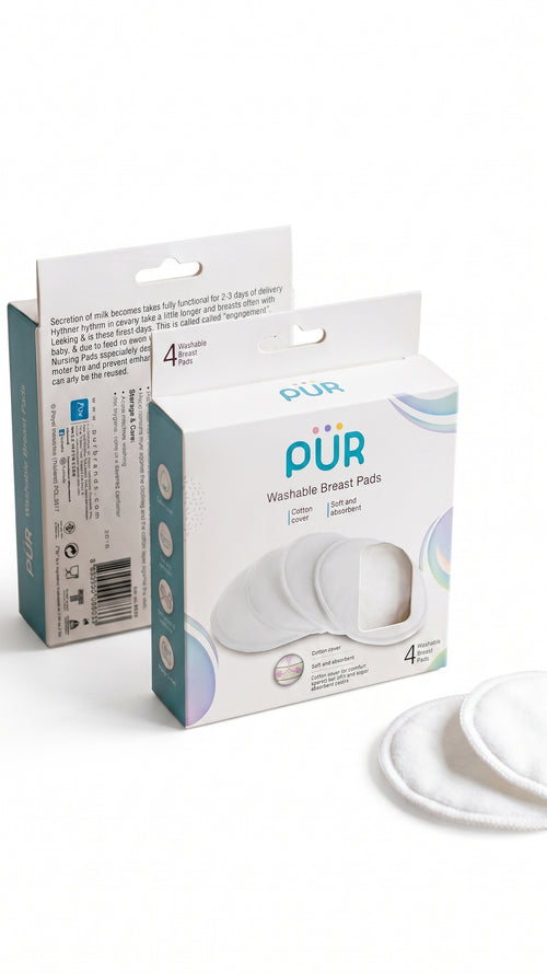 PUR Washable Breast Pads 4pc