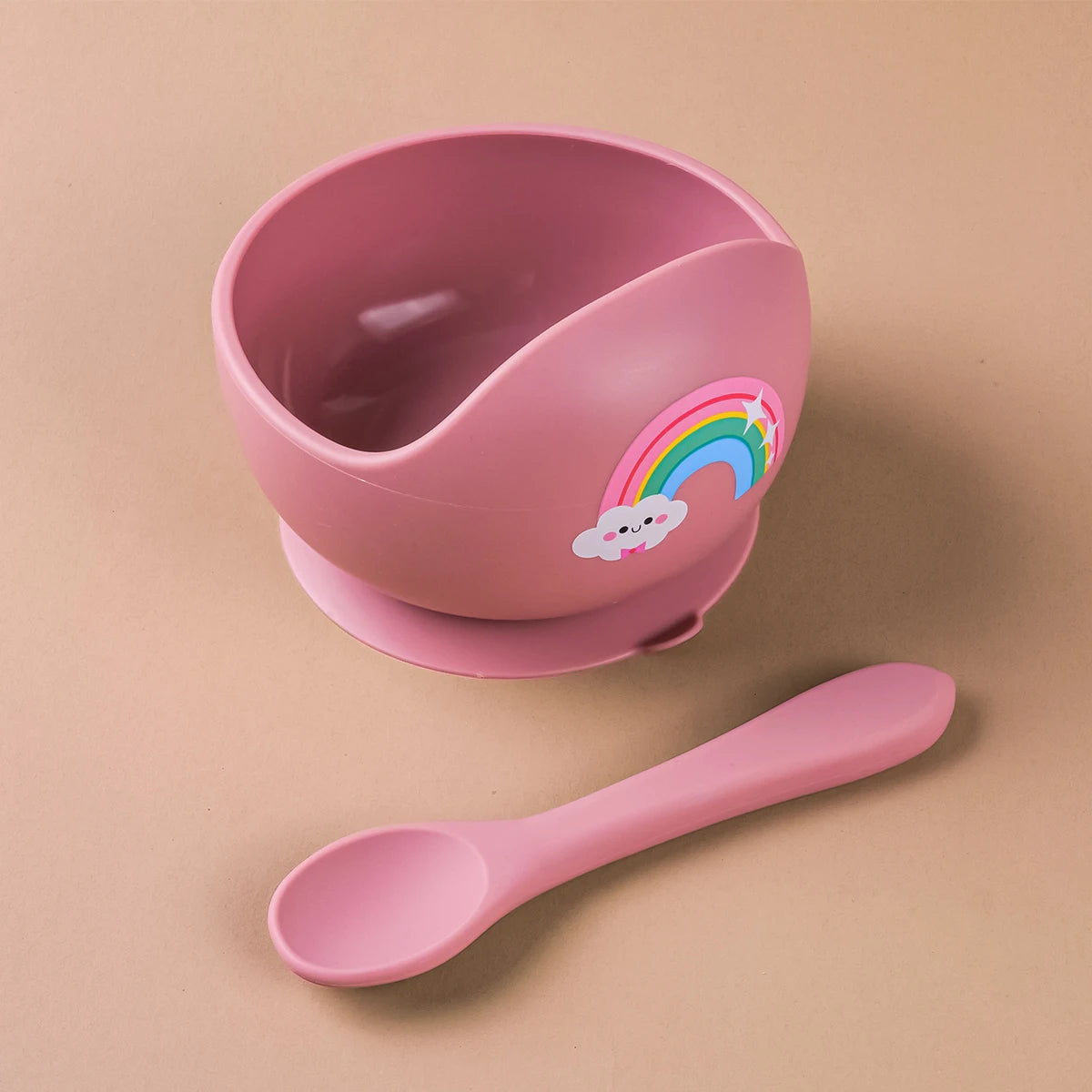 2PCS Silicone Baby Feeding Bowl Set - Suction Bowl with Spoon