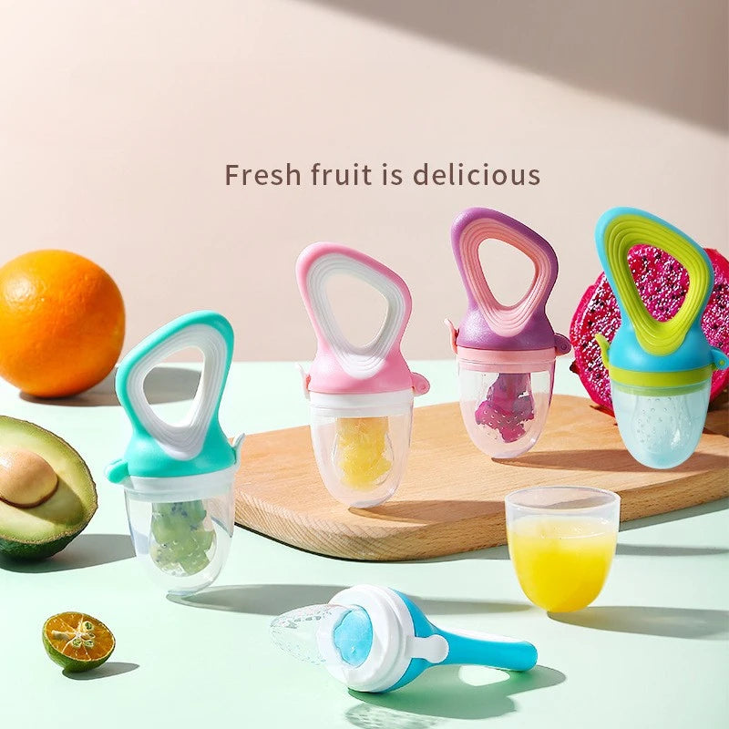 Baby Fruit Feeder with Cover - Fresh Food Teething Nibbler & Pacifier