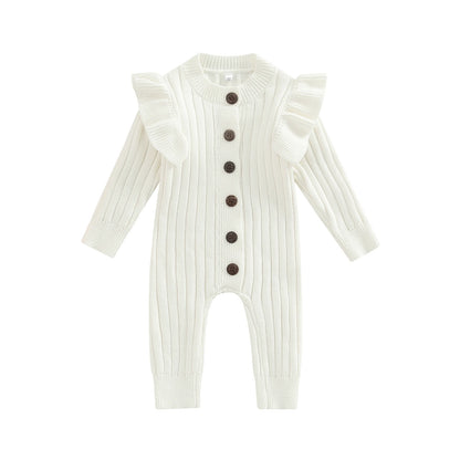 Baby Girl Knitted Long Sleeve Jumpsuit