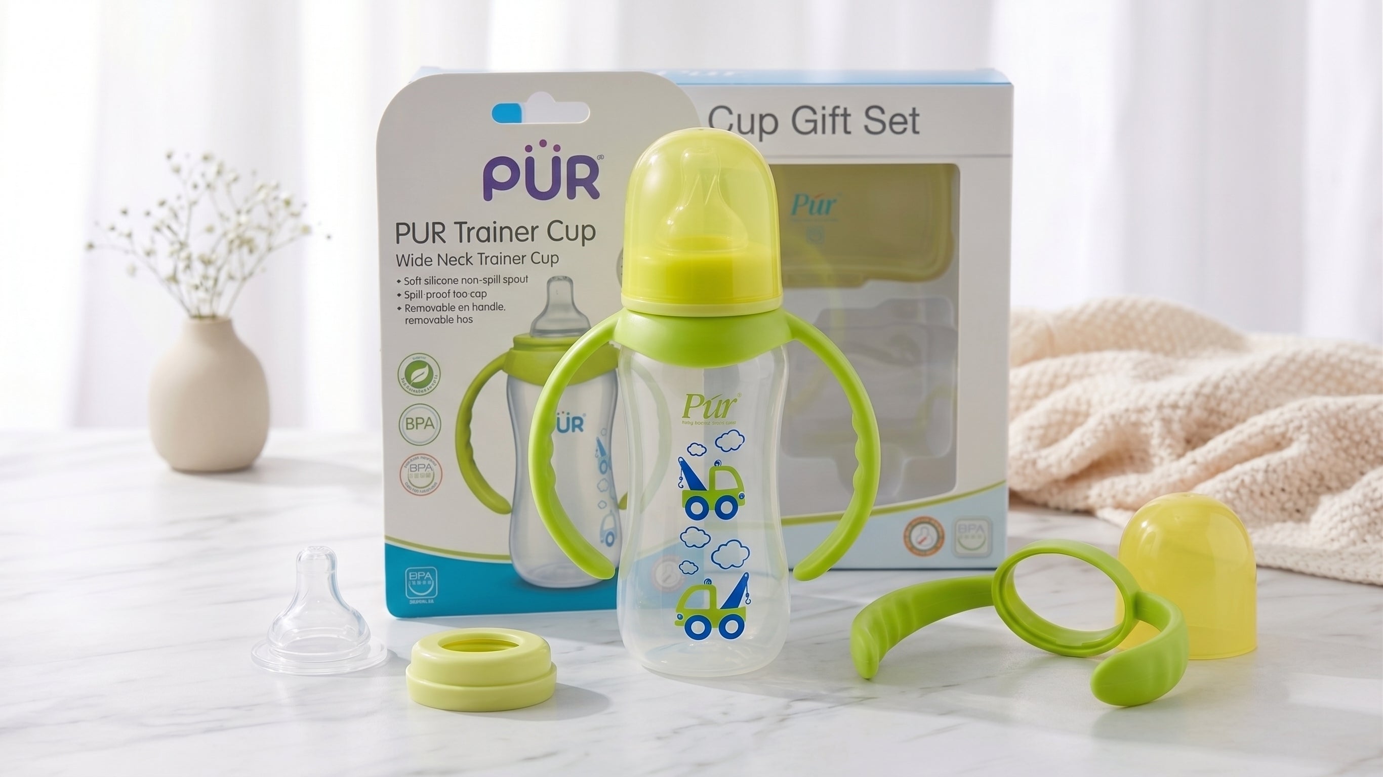 PUR BPA-Free 9oz Baby Feeding Bottle with Handle | 250ml